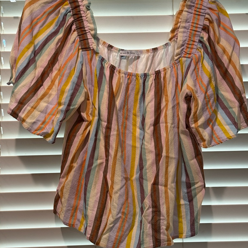 Colorful Striped Women's Blouse